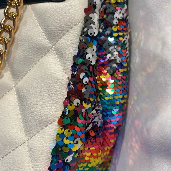 NEW! Betsey Johnson Love is Love Shoulder Bags with Colorful Jewel Accents - Picture 4 of 7